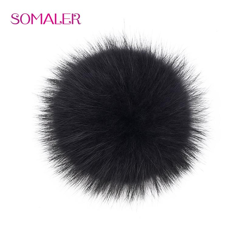 SOMALER Помпон из натурального меха енота, помпоны из натурального меха для шапок, шапок, сумок, аксессуаров