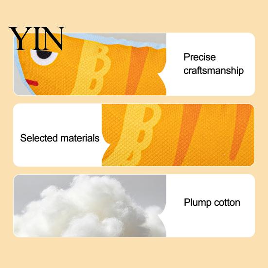 Bite Resistant Cat Plush Catnip Fish Toy, Interactive Stuffed Toy with Crinkle Chew Kick Toys for Cats Sound, Soft Kicker Indoor Cats, Kittens Anxiety