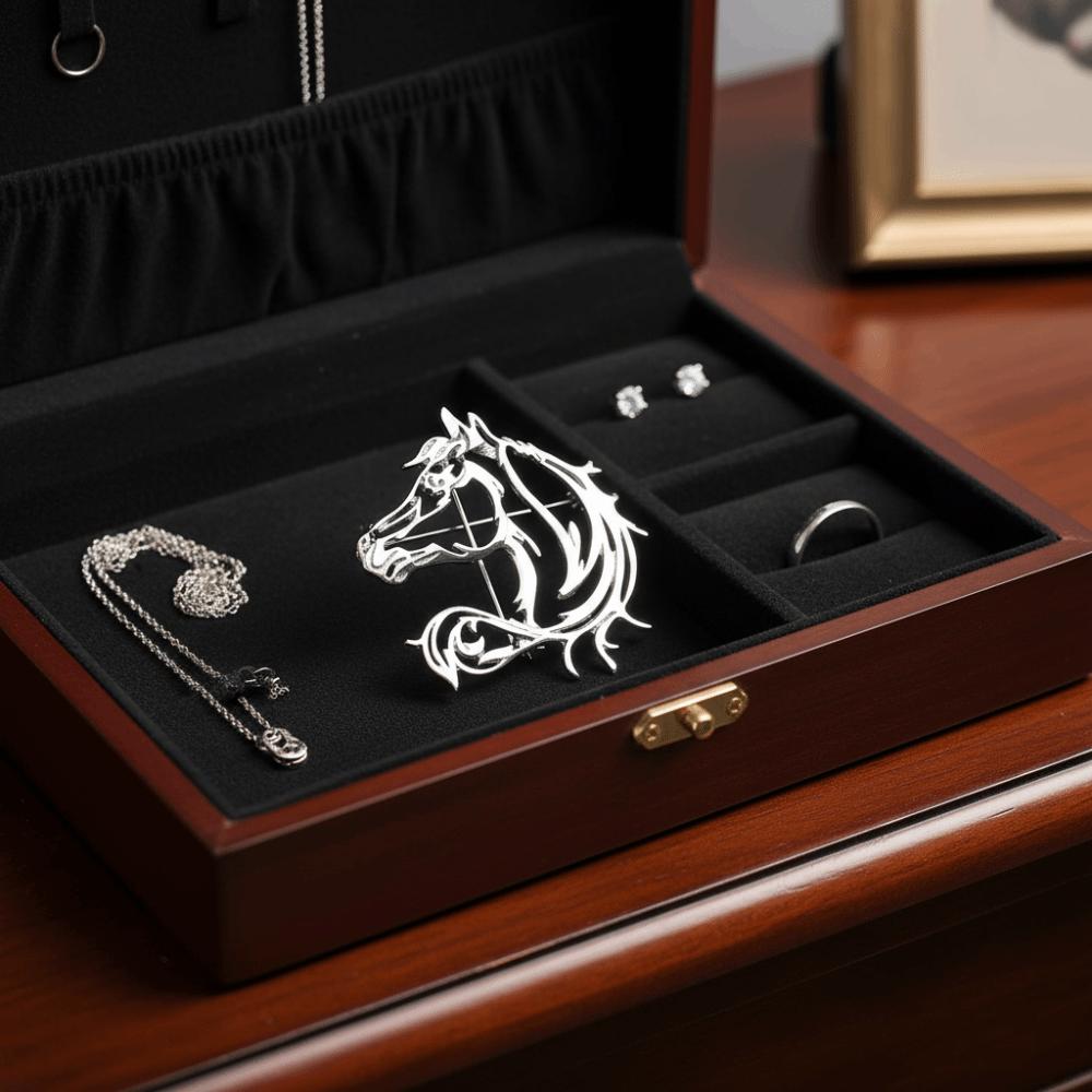 Простая полая брошь в виде лошади, цинковый сплав, новогодний цветок на грудь, зодиакальная лошадь, булавка, подарок