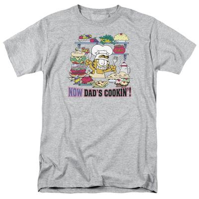 Футболка Garfield "Теперь готовит папа" - Обычная или майка - до 5XL