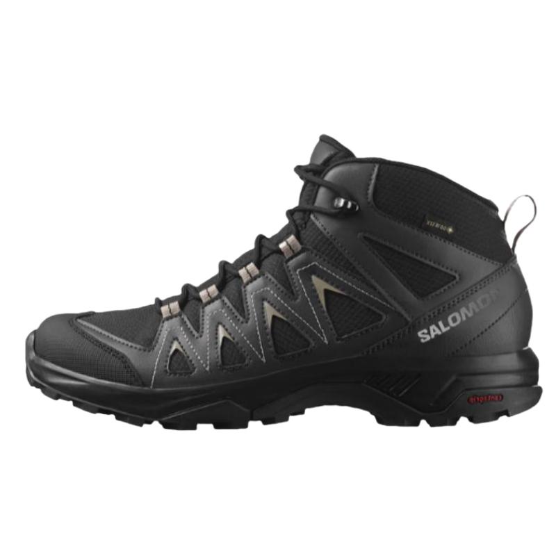 SALOMON X Braze MID GTX Амортизирующие, Водонепроницаемые и Дышащие Полувысокие Походные Ботинки Мужские Черные Кроссовки 471748