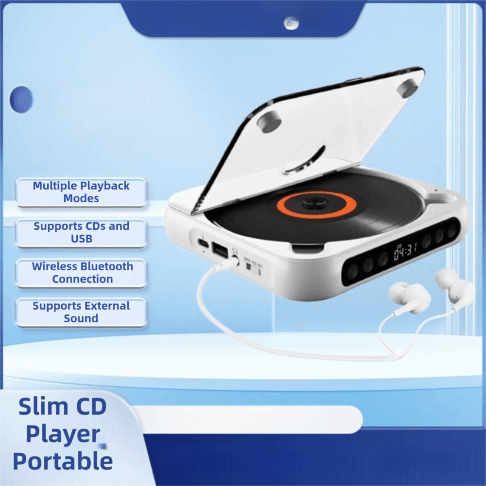 A-B Repeat Timer CD Player 6 Modes Bluetooth Music Player Stereo CD Players Portable Use