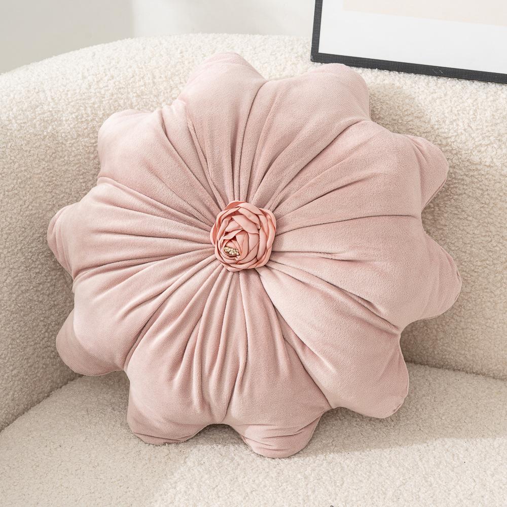 Sunflower Hug Pillow Soft and Skin Friendly New Product Dutch Velvet Sofa Bedroom Flower Shaped Backrest Pillow Simple Style