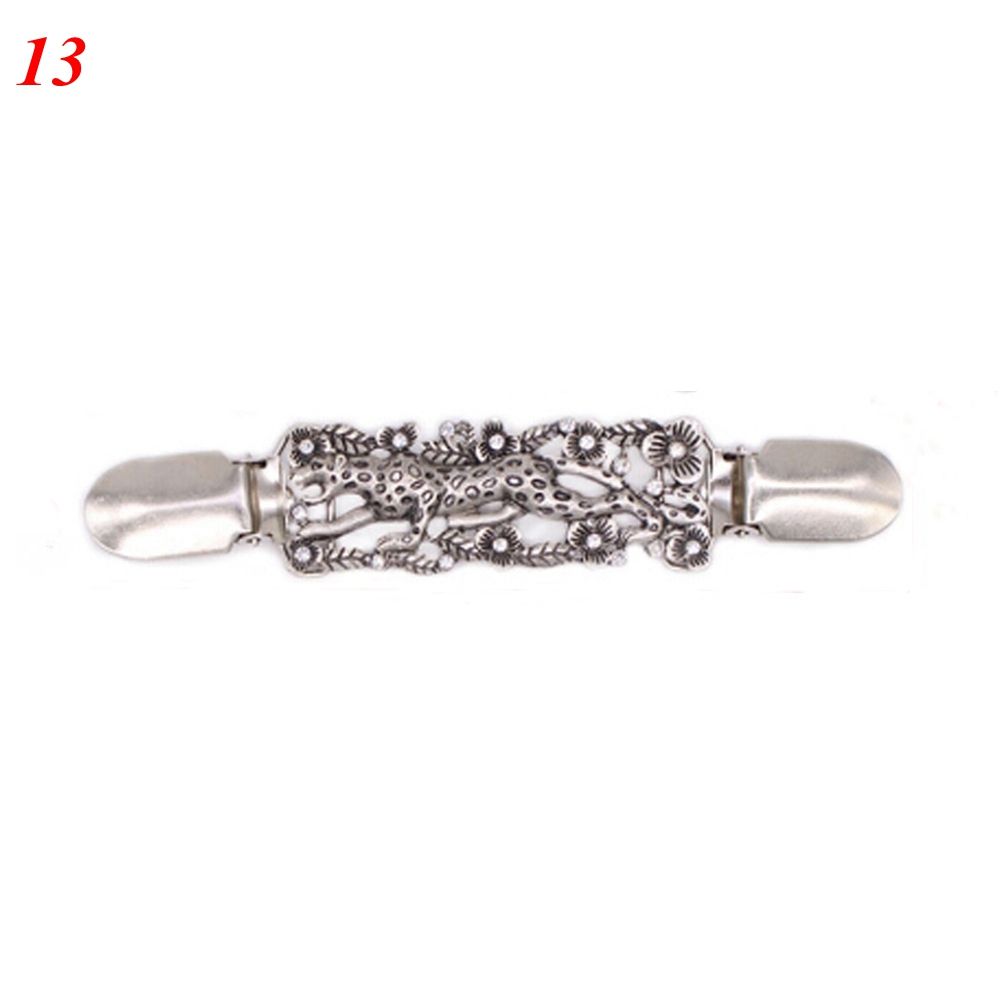 Charm Gift Winter Crystal Retro Cardigan Clip Shawl Brooch Sweater Blouse Pin Duck Clip Clasps