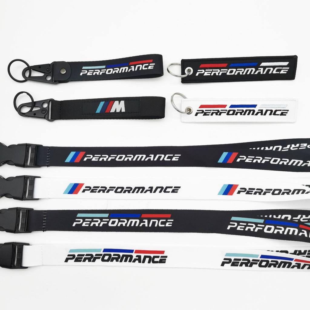 Modified Performance Logo Mobile Phone Lanyard Rope Embroidery Cloth Strip Wrist Strap Pendant For BMW M Performance E90 E60 E46 IMNOV1