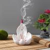 Yousheng Lotus Incense Stick Holder Backflow Incense Burner Resin Incense Cone Holder for Incense Lovers Gift Home Table Centerpiece