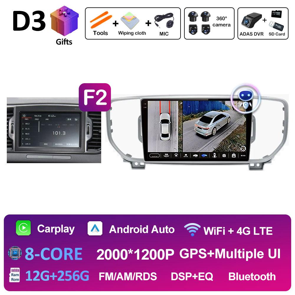 Bluetooth Android 14 для KIA Sportage 4 QL 2016 2017 2018 навигация GPS автомобильный радиоприемник видеоплеер беспроводной Carplay WIFI аксессуары