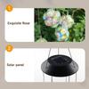 Solar Wind Chime Light Landscape Courtyard Light Rose Chandelier Solar Light LED Waterproof Color Gradient Garden Decoration