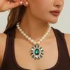 Luxury Necklace Earrings Set Rhinestone Inlaid Women Jewelry Set  Bridal