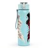 1PC Black Red Angel Wing 750ml Color Plastic Sports Water Bottle Leakproof Flip Straw Lid Suitable for Sports Office Home Use