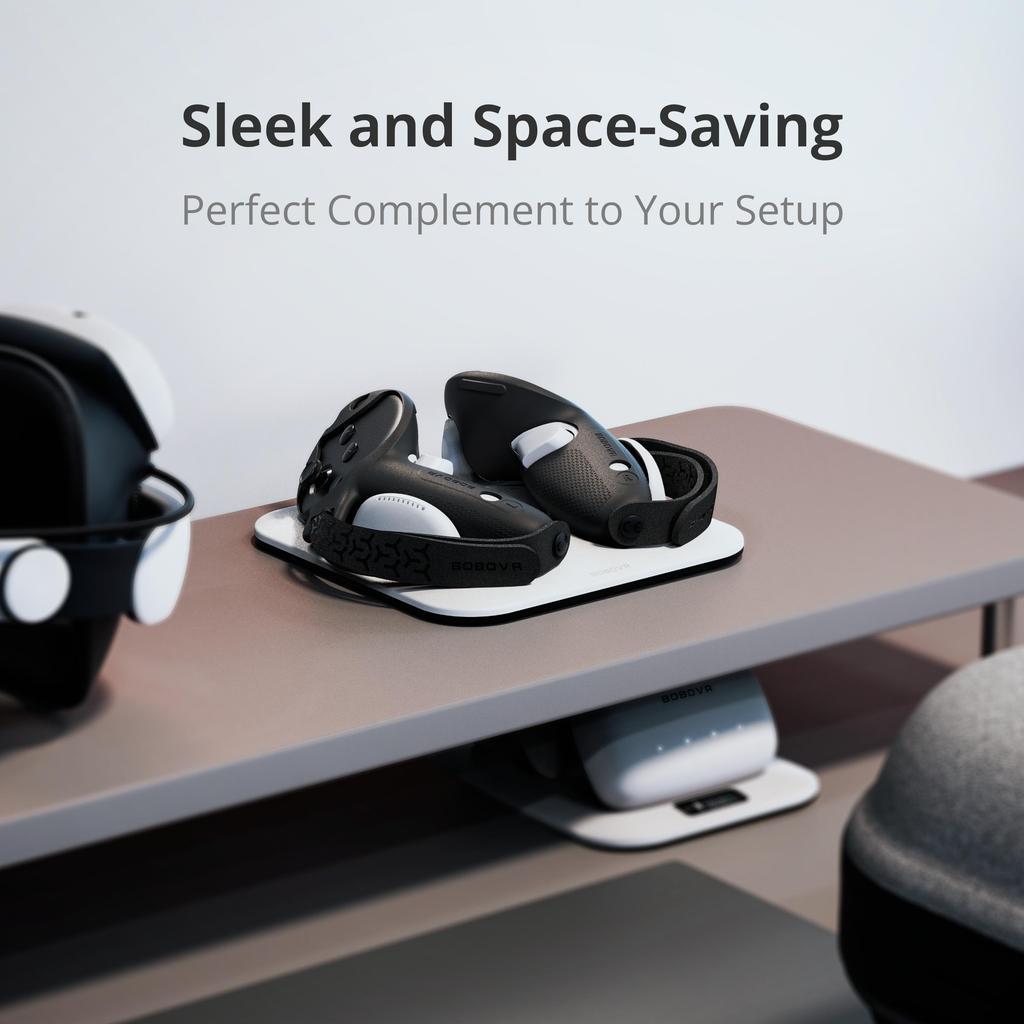 BOBOVR Беспроводная зарядная станция для контроллеров CD3 и комплект накладок для контроллеров G3, совместимые с контроллерами Meta Quest 3/3S