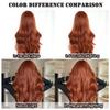 Alloy Orange Wool Curl Wig for Women - Curtain Bangs Full Cap Voluminous Natural, Heat Style Trim Ready, High Quality Daily