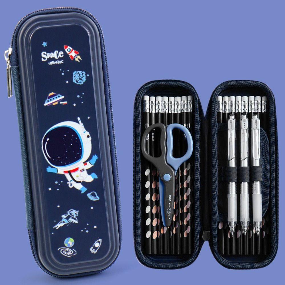 Пенал для ручек с изображением астронавтов/кроликов/динозавров, вместительная коробка для ручек, многофункциональная подарочная сумка для ручек