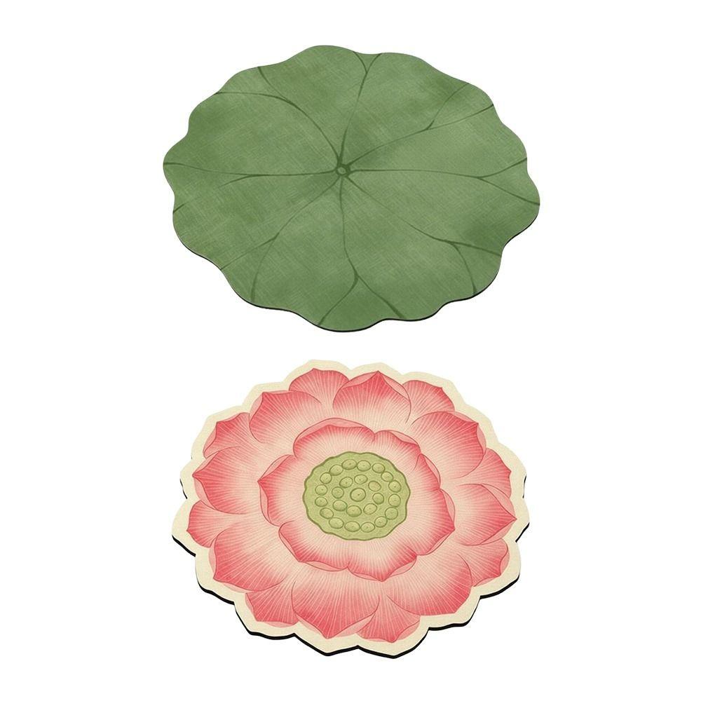 Silicone Lotus Cup Coaster Quick-drying Tea Ceremony Mat Water Absorbent Pad for Home Decor