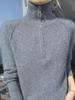 Women's Soft Slimming Half-Zip Wool Cardigan - Thick, Warm, & Skin-Friendly Knitwear for Winter