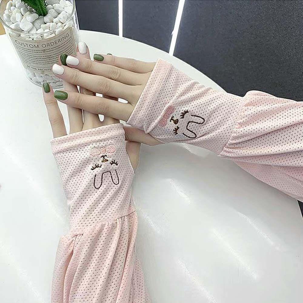 Outdoor Cool Cute Rabbit Elbow Cover Sun Protection Arm Sleeves Arm Covers