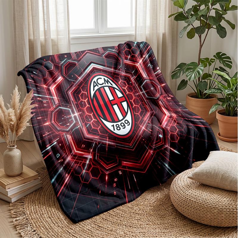 AC Milan Theme blanket Soft Flannel Blanket Plush Throw Blanket Cozy Sofa Bed Blanket for Home Decor