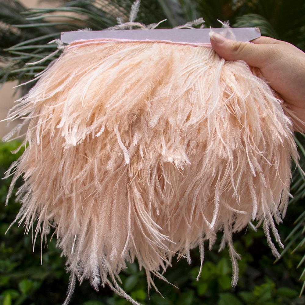 Feather1Meter Отделка из страусиных перьев 10-15/15-18/18-22 см Перья Бахрома Лента для Домашней Вечеринки Платья Шитья Свадебного Украшения Высокое Качество