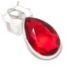 Mozambique Garnet Handmade 925 Sterling Silver Jewelry Pendant 1.85" L5P59