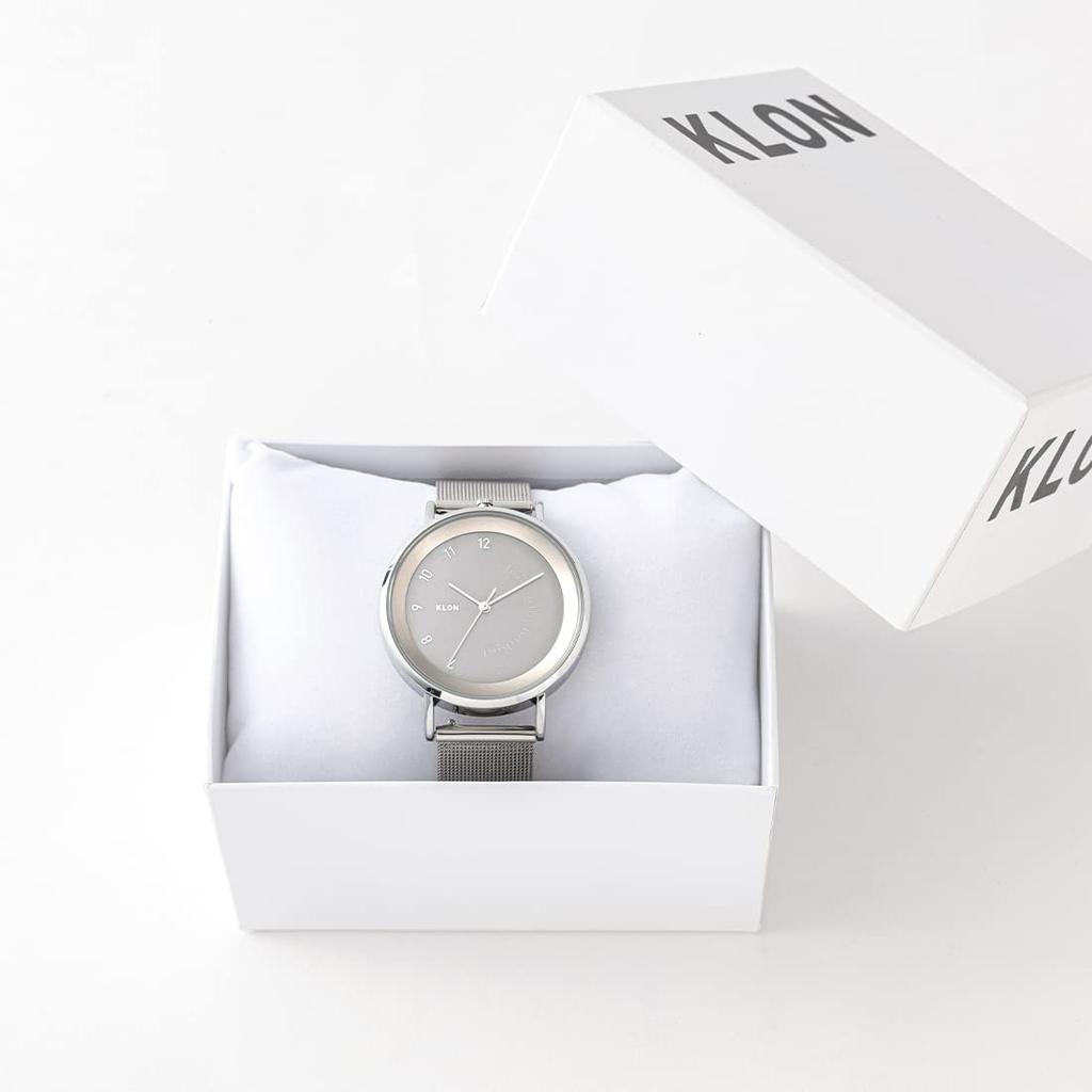 Klon Watch Solar Watch Replacement Strap Simple 38mm KLON SLIM SOLAR STYLE CONNECTION LATTER 38mm Men's Women's -SILVER MESH-