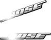 Chaojibao 4 Pcs B-O-S-E Speaker Emblem Type Set Double-Sided Tape Stopper Aluminum Polished Mirror Finish (Black BOSE)
