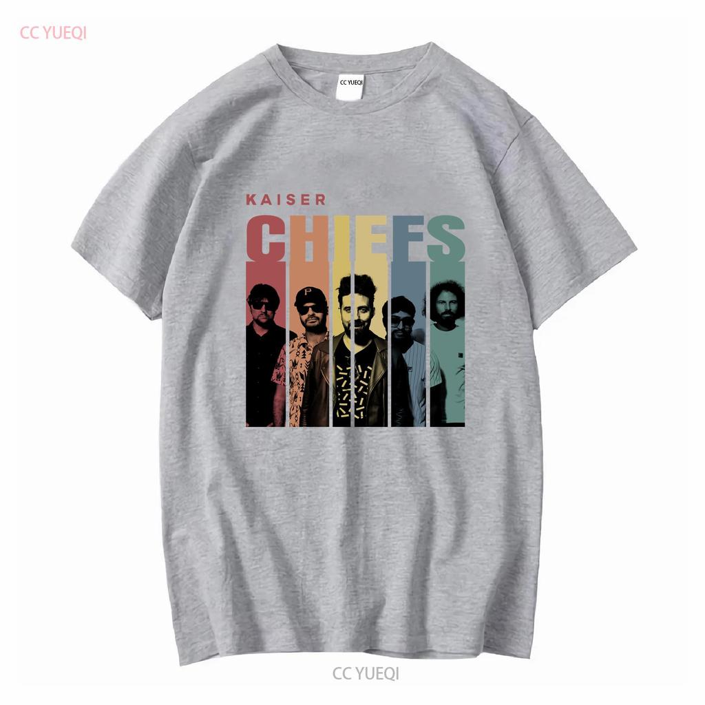 Kaiser Chiefs группа Винтажная футболка Фан Рок-музыка с длинным или коротким рукавом винтажная Стирка Повседневная Мягкая графическая Слегка
