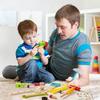 Kids Tool Set Wooden Toddler Tools Montessori Toys for 3 4 Year Olds Boys, 34 PCS Educational STEM Construction Toys Pretend Play