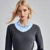 1 New Nail Bead Collar Fake Collar Half Body Shirt Fake Collar White Blue Delicate Bead Shirt Collar