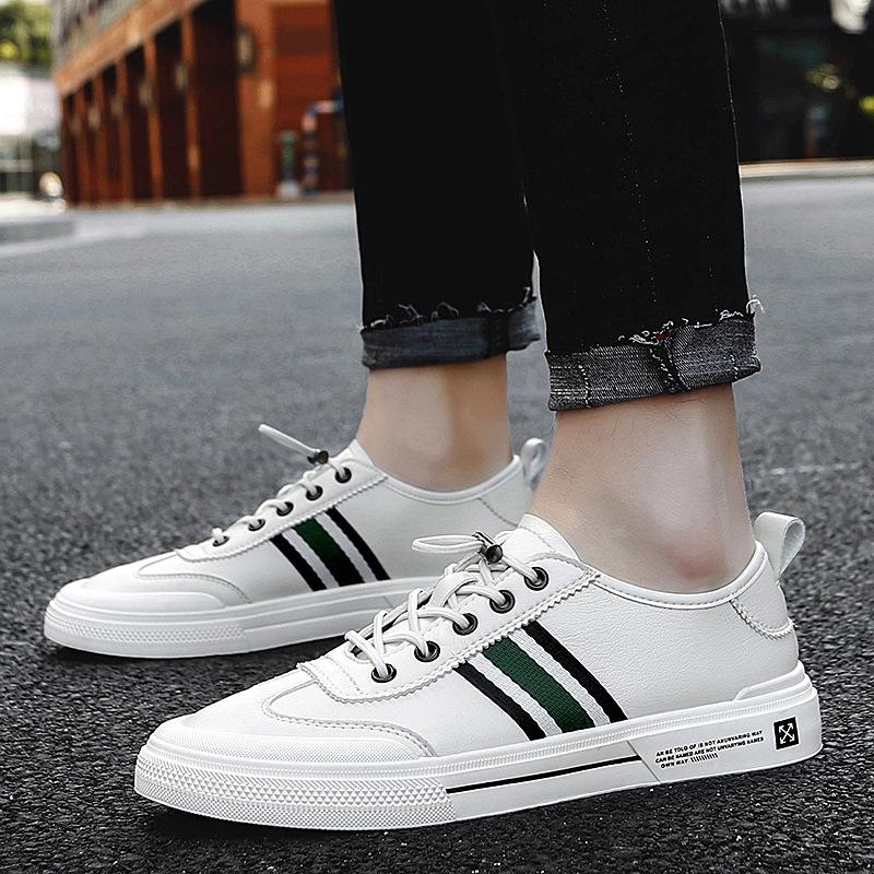 Обувь Spring Tide Новые модные универсальные мужские белые туфли Низкие туфли Повседневные кроссовки для студентов