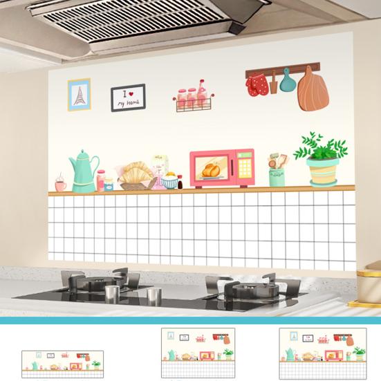 Маслостойкие наклейки на стену Yousheng Защита стены кухонного фартука Водонепроницаемые Термостойкие Статические наклейки для кухни Столовой Столешницы