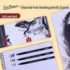 3-Piece Set Soft Medium Hard Sketching Pencils for Students & Artists