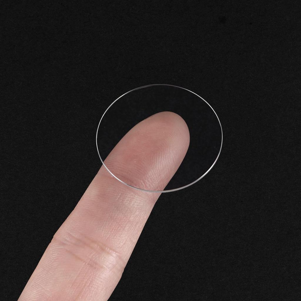 Uxcell Стекло для часов Сапфировое стекло Линза, Одинарный купол Круглое, Диаметр 29 мм, Толщина края 1,3 мм, Прозрачная запасная часть