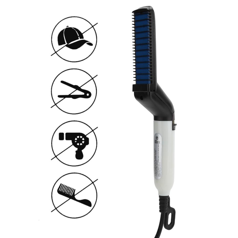 Fast Heating Hair Styling Comb Brush Multi-Functional Beard Comb Electric Hair Comb Brush  For Men