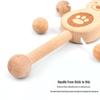 Деревянная детская сенсорная погремушка: Неокрашенная игрушка-прорезыватель для малышей