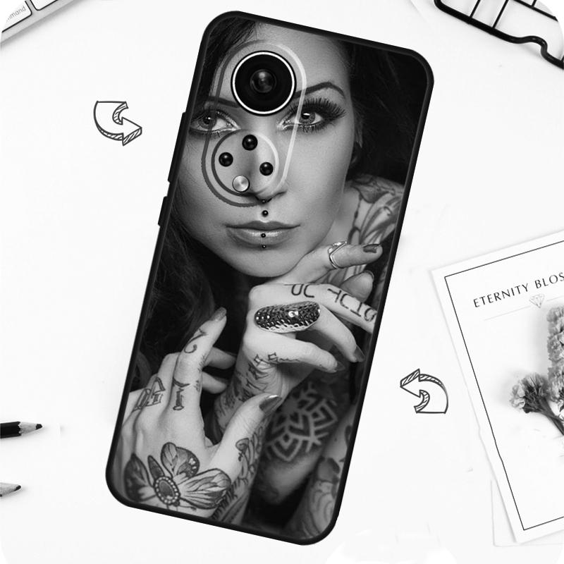 Сексуальная Девушка с Татуировкой на Рукаве Чехол Для Honor Magic 7 Pro 5 6 Lite Honor 200 Pro 50 70 90 X8b X9a X8a X8 X9 X9c X9b Обложка