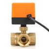 DN25 G1 Brass 3 Way Motorized Ball Electrical Valve for Air Conditioner DC24V