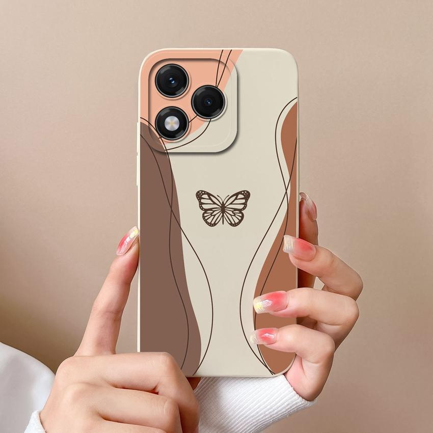 Чехлы для телефонов Huawei Honor 400 Lite X8 X6b X7c X60 X5b X8c X9c Красивая бабочка Подсолнух Мягкий жидкий силиконовый пылезащитный чехол для корпуса Huawei