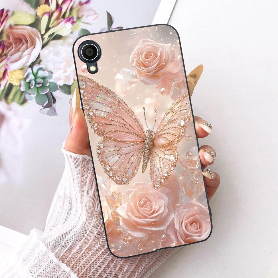 Black Cover For Asus ZenFone Live L2 Case ZA550KL Cute Cat Fashion Butterfly Funny 2D Painted Casing For Asus ZenFone L2 Live