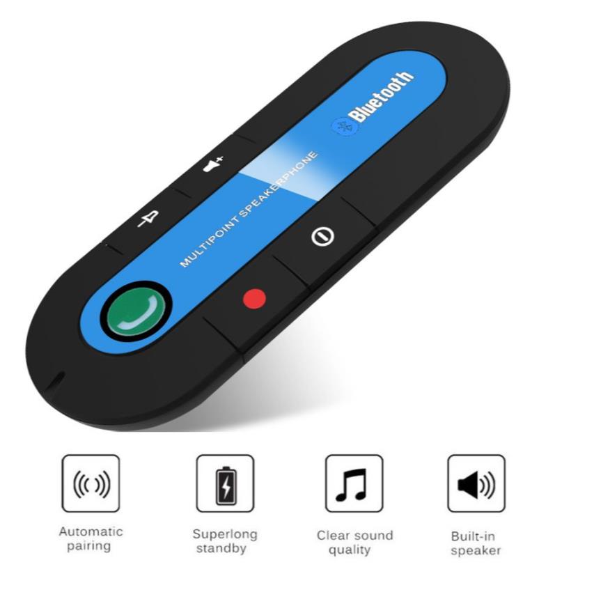 Kebidu Mini Android 4.1 Speakerphone Sun Visor Clip Universal Bluetooth Handsfree Car Kit Wireless Bluetooth Mp3 Music Player LB