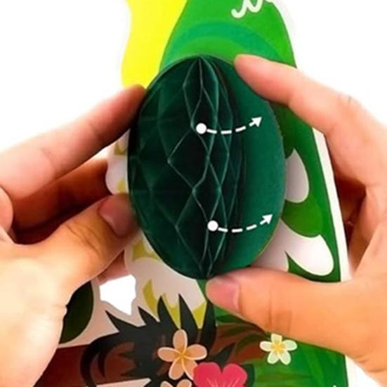 6 Pcs Parrot Honeycomb Paper Cutouts Tropical Birds Honeycomb Decoration for Hawaiian Luau Tiki Summer Party Supplies