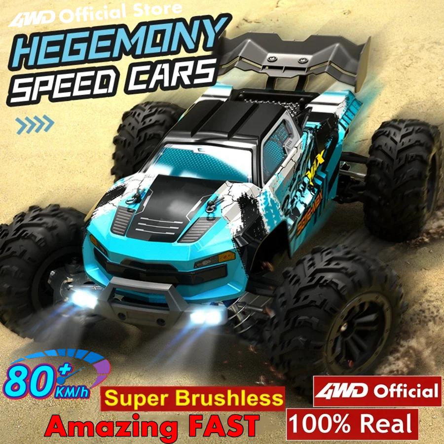 swpzb8 Super Brushless 80KM or 50KM/H 4WD RC Car With LED Remote Control Cars High Speed Drift Racing 4x4 Off Road Truck Kid Adult Toy