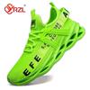 Yrzl Mens Sneakers Lightweight Comfortable Mesh Breathable Sneakers Men Green Casual Shoes Thick Sole Running Shoes For Men