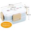 Skater Bento Box, Doraemon Sky Walk, Sanrio Design, 600ml, Antibacterial, Soft Filling, Dome-Shaped Lid, Two-Tier, Women's, Made in Japan, PFLW4AG-A
