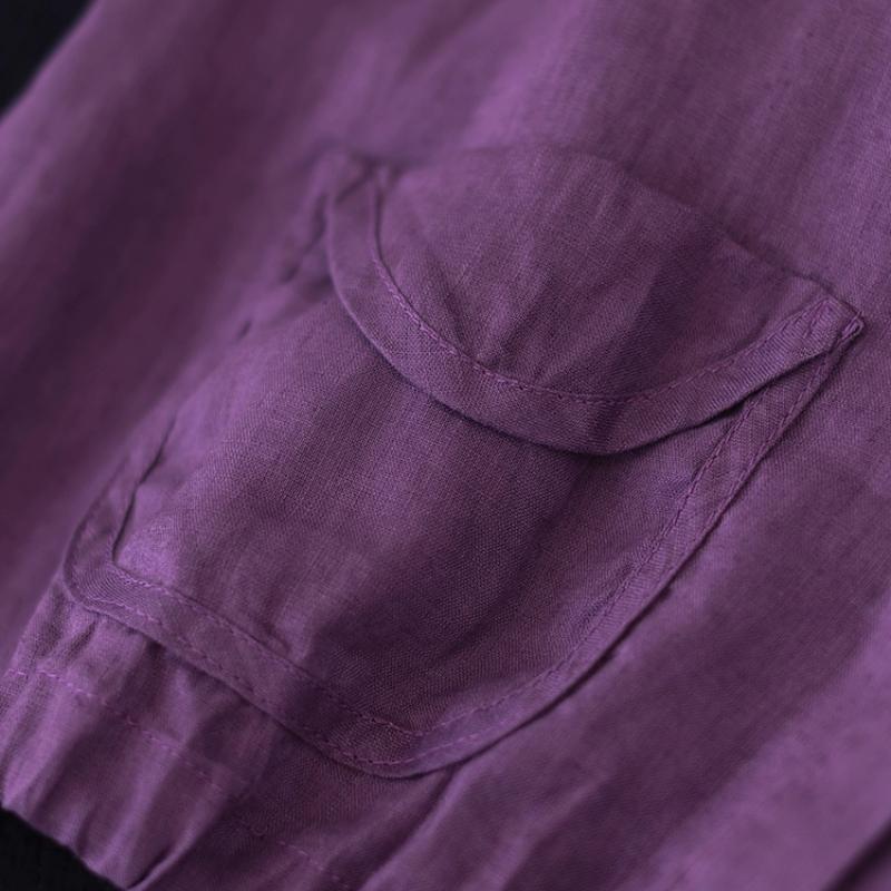 Модный летний женский кардиган большого размера с капюшоном кофейно-фиолетового цвета из хлопка и льна, повседневная свободная блузка больших размеров, винтажное женское тонкое пальто