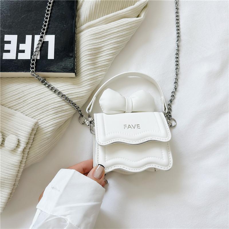 Autumn New Korean Mini Girls Bow Chain Crossbody Shoulder Bag - Parent-Child Women's Bag