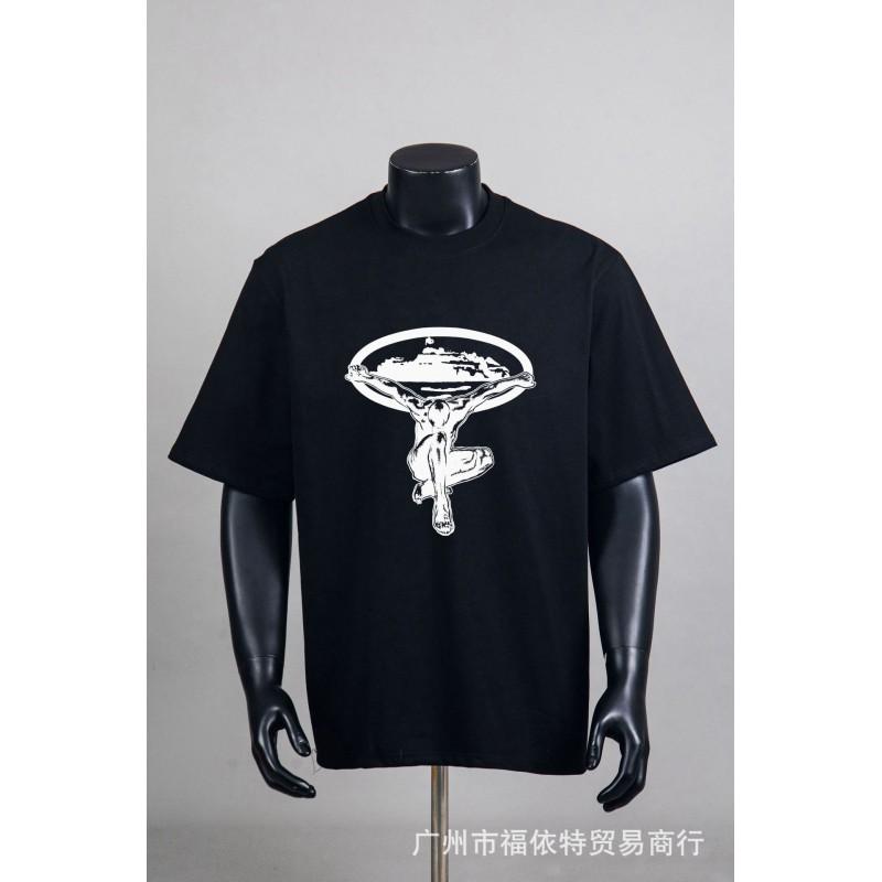 Corteiz Alcatraz Vintage Print T-Shirt Men Women Streetwear Loose Fit Short Sleeve Tee