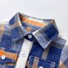 Рубашки для маленьких мальчиков, клетчатая рубашка с длинными рукавами для детей, весенне-осенняя детская одежда, повседневные хлопковые рубашки, топы, От 1 до 7 лет