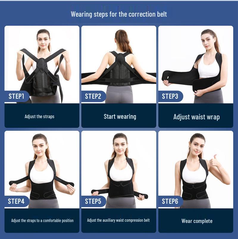 Breathable Pink Posture Corrector: Comfortable Invisible Waist and Shoulder Support for Men and Women