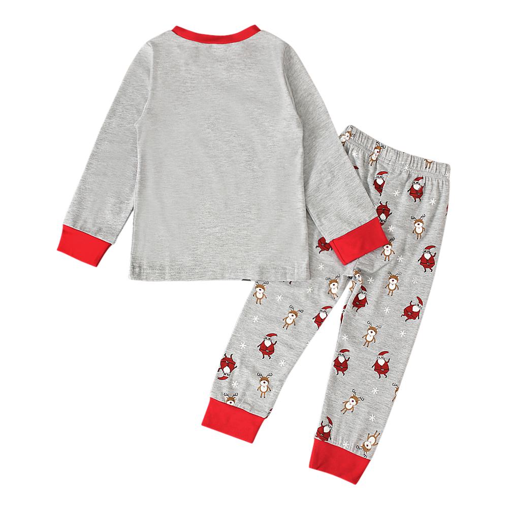 Baby Kids Boys Girls 2PCS Pajamas Suit Santa Claus Shirt and Pants Christmas Clothes for 1-6 Years