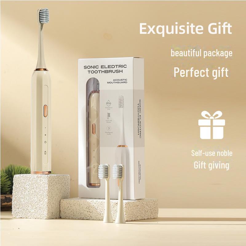 Smart Waterproof Electric Toothbrush for Adults - Fully Automatic, One-Piece Gift Collection